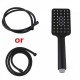 ABS Square 3 Functions Matte Black Hand Held Shower Head With Shower Hose